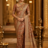 Rich maroon colour flowers design with grand border and body design 100% Pure Silk Meenakari Maroon Brocade Saree with Grand Zari Meenakari Border | Bridal & Wedding Wear