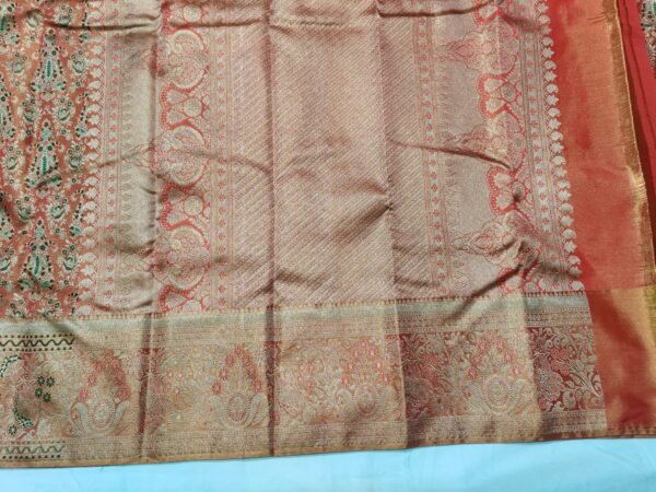Rich maroon colour flowers design with grand border and body design3(1) 100% Pure Silk Meenakari Maroon Brocade Saree with Grand Zari Meenakari Border | Bridal & Wedding Wear