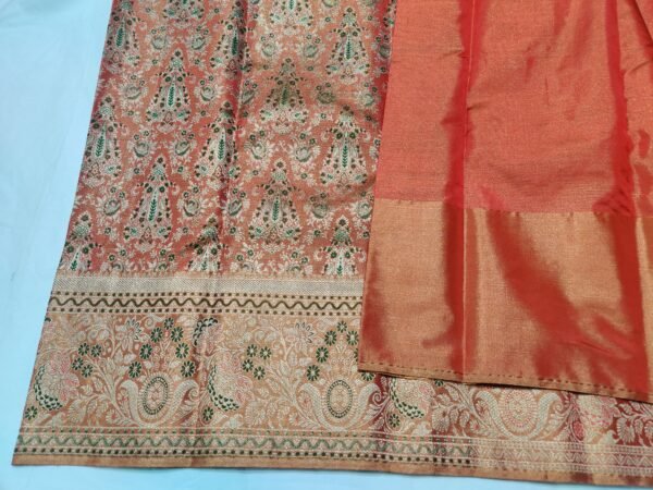 Rich maroon colour flowers design with grand border and body design4 100% Pure Silk Meenakari Maroon Brocade Saree with Grand Zari Meenakari Border | Bridal & Wedding Wear