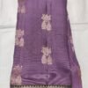 Lavender colour Skut border butta design with green pallu Semi Kanchi Pattu Handloom Saree Lavender colour & Emerald Green with Peacock Zari Border | Traditional Silk Saree