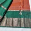 Rust colour Skut border butta design with green pallu